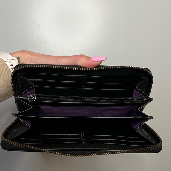 Coach Black and Gray Patchwork Wallet - Picture 3 of 9